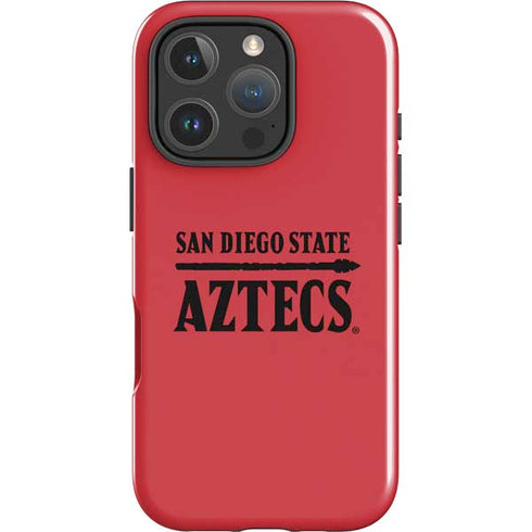 San Diego State University Logo Red iPhone 16 Pro Impact Case